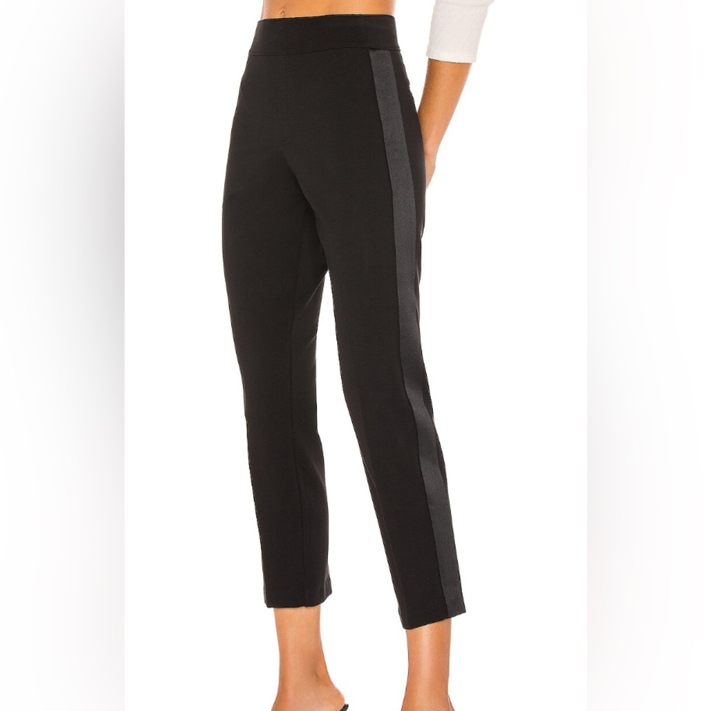 SPANX Perfect Black Pant in Black & Satin Trim, Size S